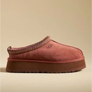 NIB UGG Women's Tazz Platform Slippers in Red Jasper
